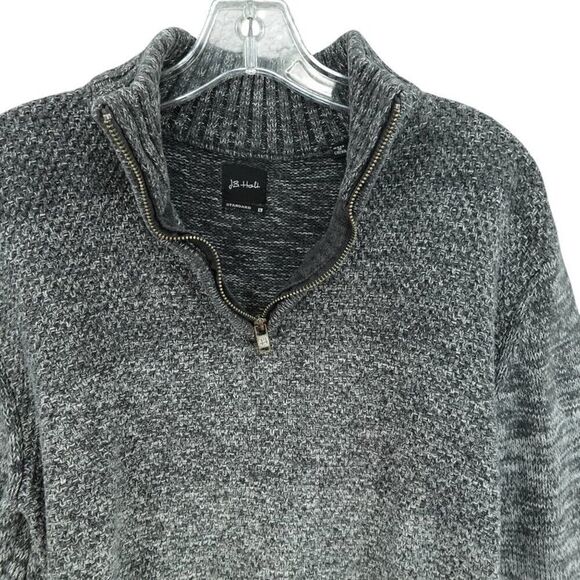 JB Holt Gray Half-Zip Cotton Men’s Sweater Size Large - Picture 5 of 14